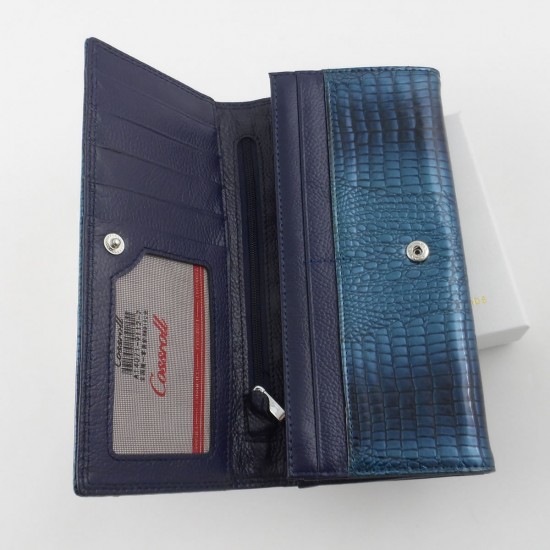 Женский кошелек из натуральной кожи LARGONI A14071-9112 синий