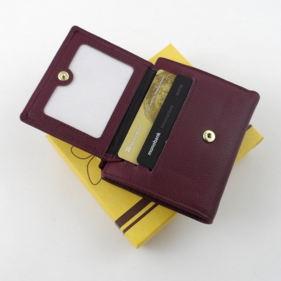 Жіночий гаманець з натуральної шкіри LARGONI D-6020 бордовий