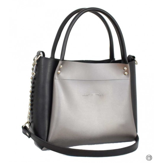 Женская модельная сумка LUCHERINO 529 черный + серебро