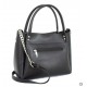 Жіноча модельна сумка LUCHERINO 529 чорний + срібло