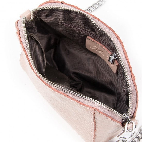 Жіноча сумочка-клатч з натуральної шкіри ALEX RAI 6009  пудра