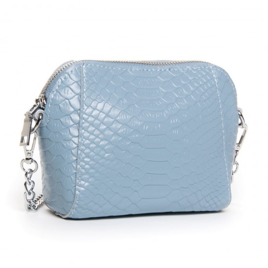 Жіноча сумочка-клатч з натуральної шкіри ALEX RAI 6009  блакитний