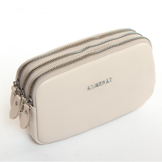 Жіноча сумочка-клатч з натуральної шкіри ALEX RAI 60061 кремовий