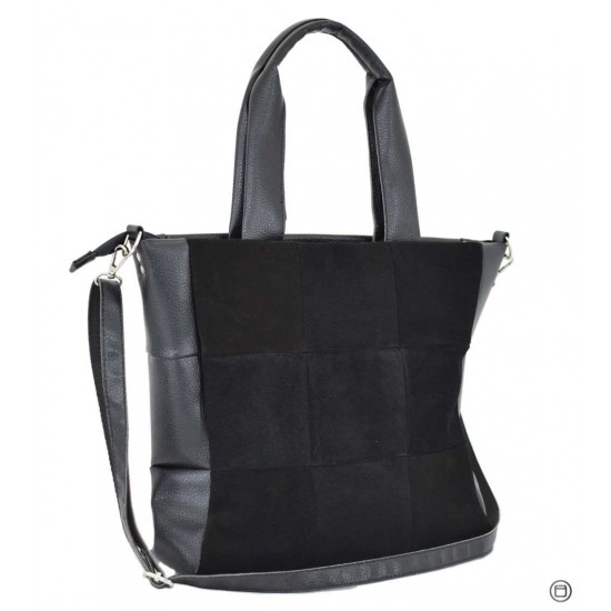 Женская сумка из натурального замша LUCHERINO 700 черный