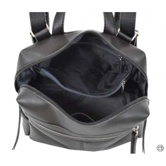 Женская сумка-рюкзак LUCHERINO 656 черный глянець