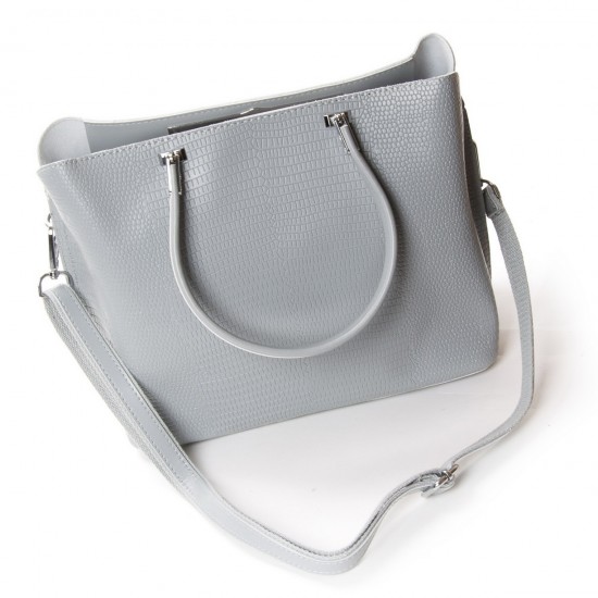 Женская сумка из натуральной кожи ALEX RAI 50-9381 серый