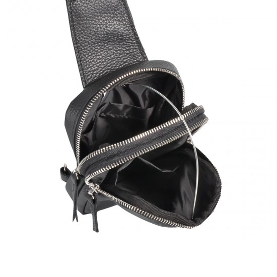 Женская сумка-органайзер из натуральной кожи LUCHERINO 727 черный