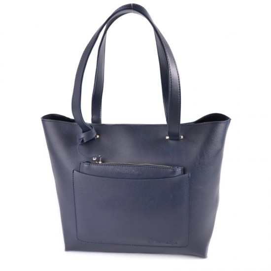 Жіноча модельна сумка + косметичка КАМЕЛІЯ М245 темно-синій