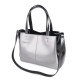 Женская модельная сумка на три отделения КАМЕЛИЯ М222 серебро + черный