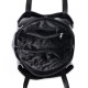 Жіноча модельна сумка на три відділення КАМЕЛІЯ М222 срібло + чорний