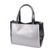 Жіноча модельна сумка на три відділення КАМЕЛІЯ М222 срібло + чорний