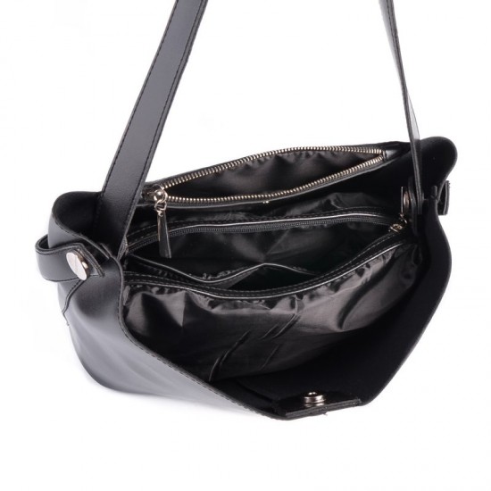 Женская модельная сумка на три отделения КАМЕЛИЯ М235 черный
