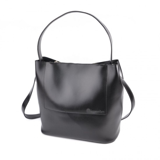 Жіноча модельна сумка на три відділення КАМЕЛІЯ М235 чорний