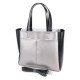 Женская модельная сумка на КАМЕЛИЯ М223 серебро + черный