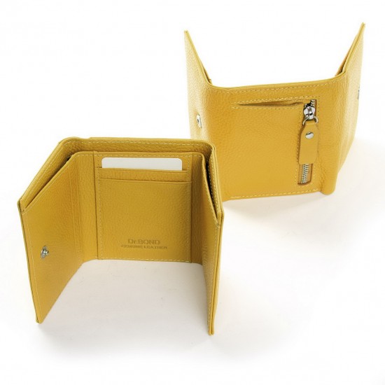 Женский кожаный кошелек dr.Bond Classic WS-6 желтый
