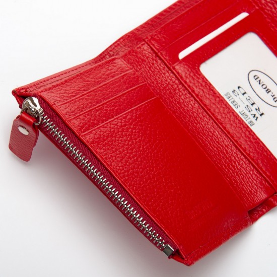 Женский кожаный кошелек dr.Bond Classic WS-3 красный Женский кожаный кошелек dr.Bond Classic WS-3 красный