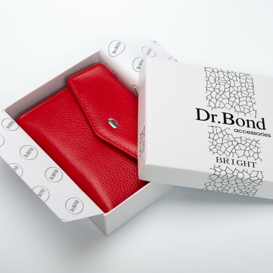 Женский кожаный кошелек dr.Bond Classic WS-3 красный Женский кожаный кошелек dr.Bond Classic WS-3 красный