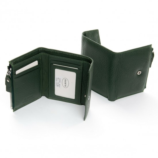 Жіночий шкіряний гаманець dr.Bond Classic WS-3 зелений