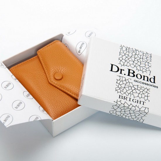 Жіночий шкіряний гаманець dr.Bond Classic WS-20 жовтий