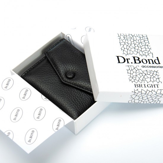 Женский кожаный кошелек dr.Bond Classic WS-20 черный
