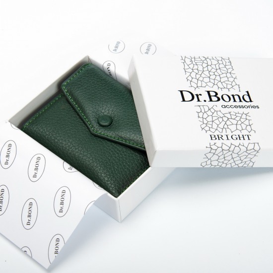 Женский кожаный кошелек dr.Bond Classic WS-20 зеленый