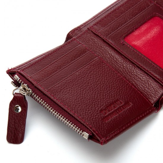 Женский кожаный кошелек dr.Bond Classic WS-20 бордовый Женский кожаный кошелек dr.Bond Classic WS-20 бордовый
