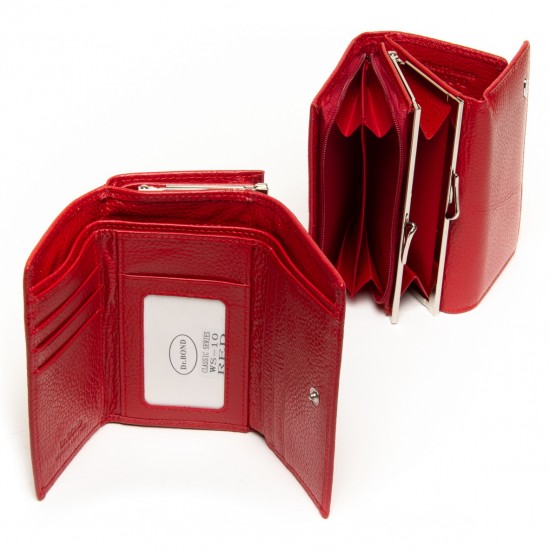 Женский кожаный кошелек dr.Bond Classic WS-10 красный