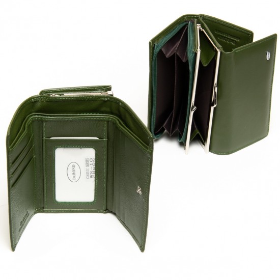 Женский кожаный кошелек dr.Bond Classic WS-10 зеленый