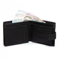 Чоловічий шкіряний портмоне DR. BOND Classic M2215 чорний Чоловічий шкіряний портмоне DR. BOND Classic M2215 чорний