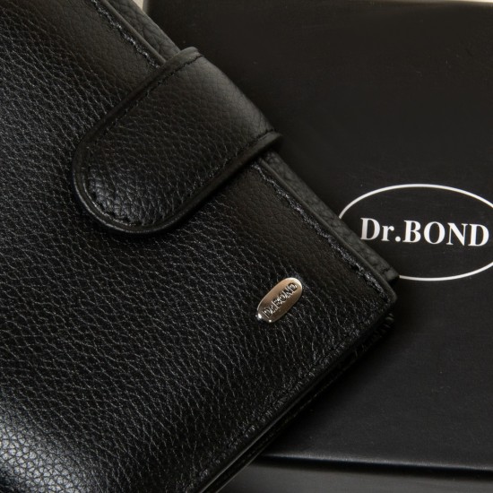 Чоловічий шкіряний портмоне DR. BOND Classic M3748 чорний
