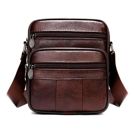 Чоловіча сумка з натуральної шкіри Vintage 14987 коричневий