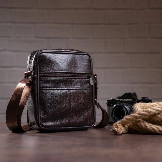 Мужская сумка из натуральной кожи Vintage 14987 коричневый