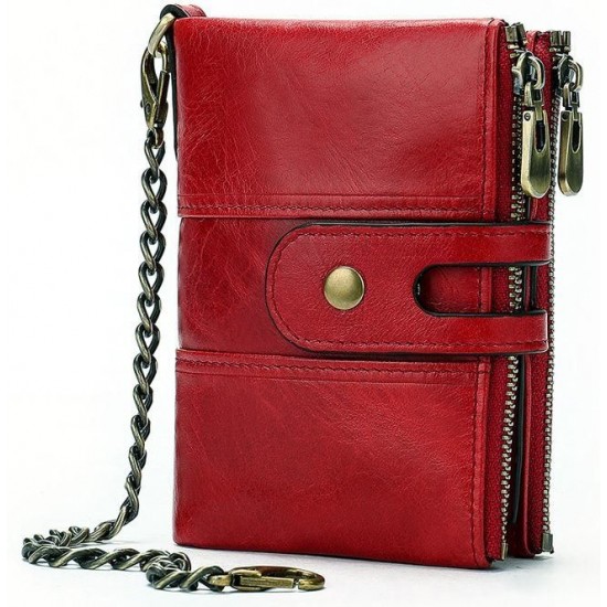 Жіночий гаманець з натуральної шкіри Vintage 14680 червоний