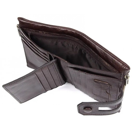 Чоловічий гаманець з натуральної шкіри Vintage 14602 коричневий