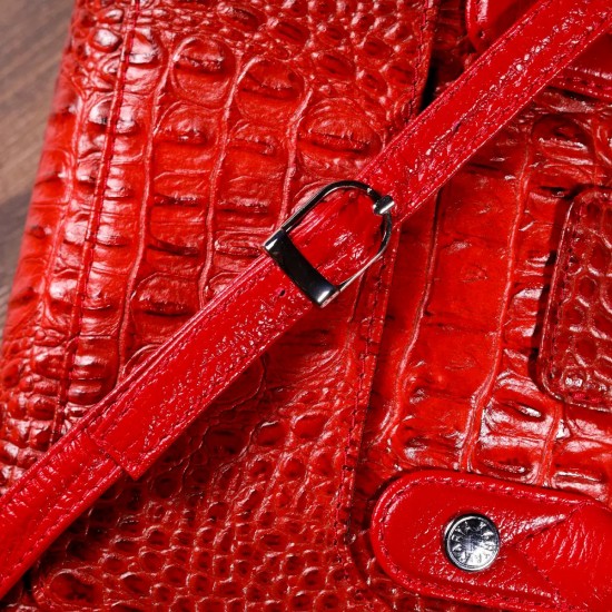 Жіноча мініатюрна сумка з натуральної шкіри KARYA 20893 червоний