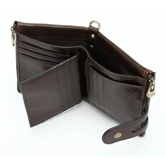 Чоловічий гаманець з натуральної шкіри Vintage 14682 коричневий
