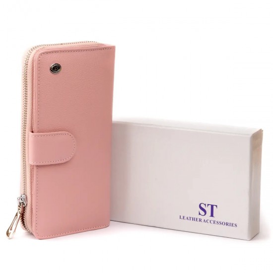 Жіночий гаманець із натуральної шкіри ST Leather 19303 рожевий