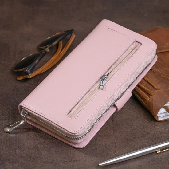 Жіночий гаманець із натуральної шкіри ST Leather 19303 рожевий