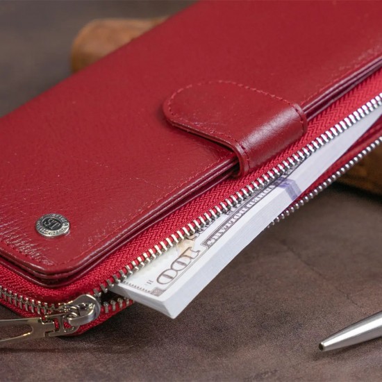 Женский кошелек из натуральной кожи ST Leather 19307 бордовый