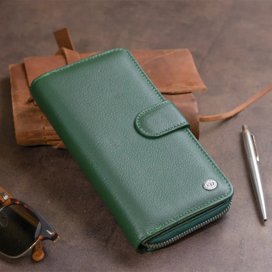 Женский кошелек из натуральной кожи ST Leather 19304 зеленый