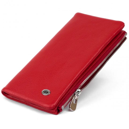 Жіночий гаманець із натуральної шкіри ST Leather 19202 червоний