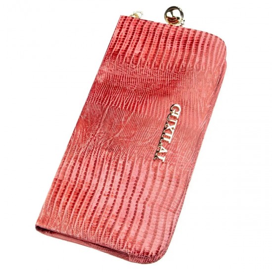 Жіночий гаманець із натуральної шкіри Guxilai 18967 червоний