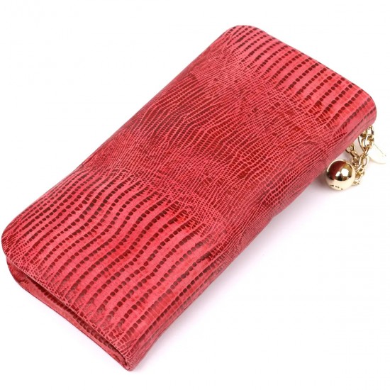 Жіночий гаманець із натуральної шкіри Guxilai 18967 червоний