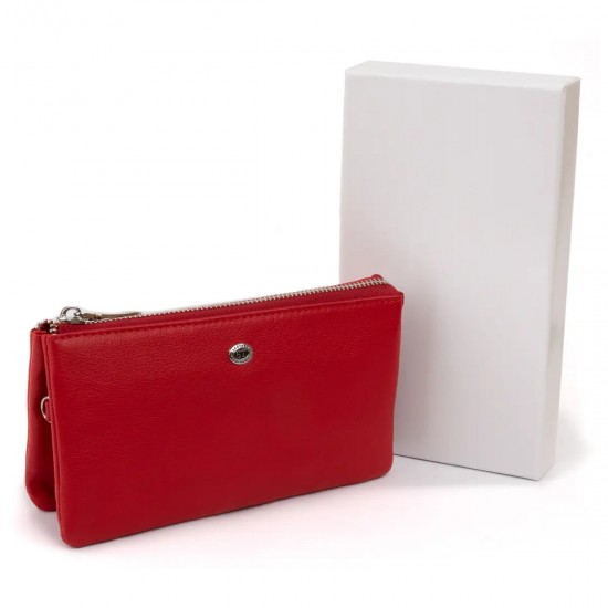 Женский кошелек-клатч из натуральной кожи ST Leather 19251 красный