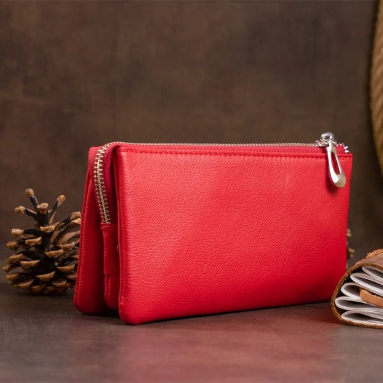 Женский кошелек-клатч из натуральной кожи ST Leather 19251 красный