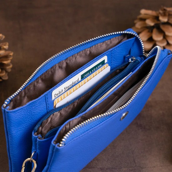Женский кошелек-клатч из натуральной кожи ST Leather 19252 синий