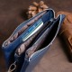 Женский кошелек-клатч из натуральной кожи ST Leather 19248 темно-синий