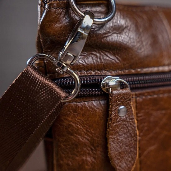 Мужская сумка из натуральной кожи Vintage 14716 коричневый