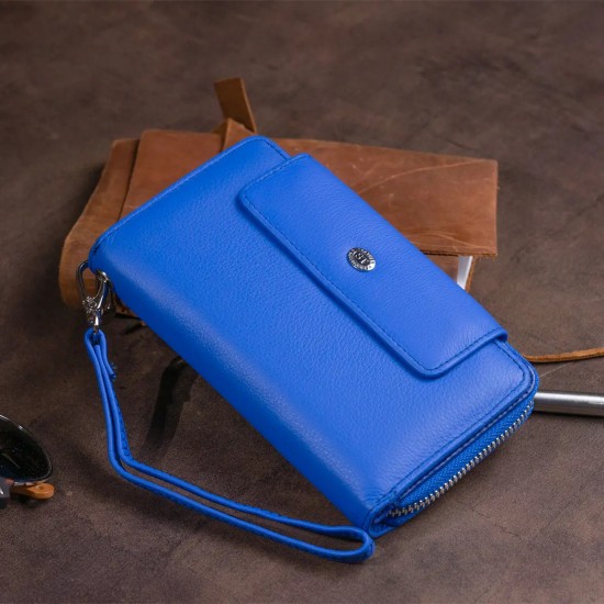 Жіночий гаманець з натуральної шкіри ST Leather 19346 синій