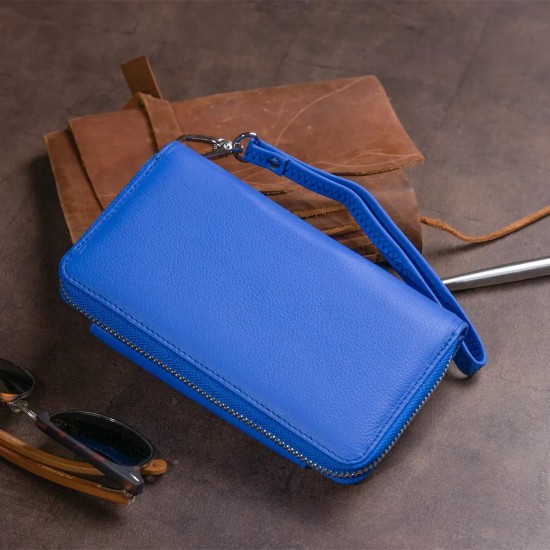 Жіночий гаманець з натуральної шкіри ST Leather 19346 синій